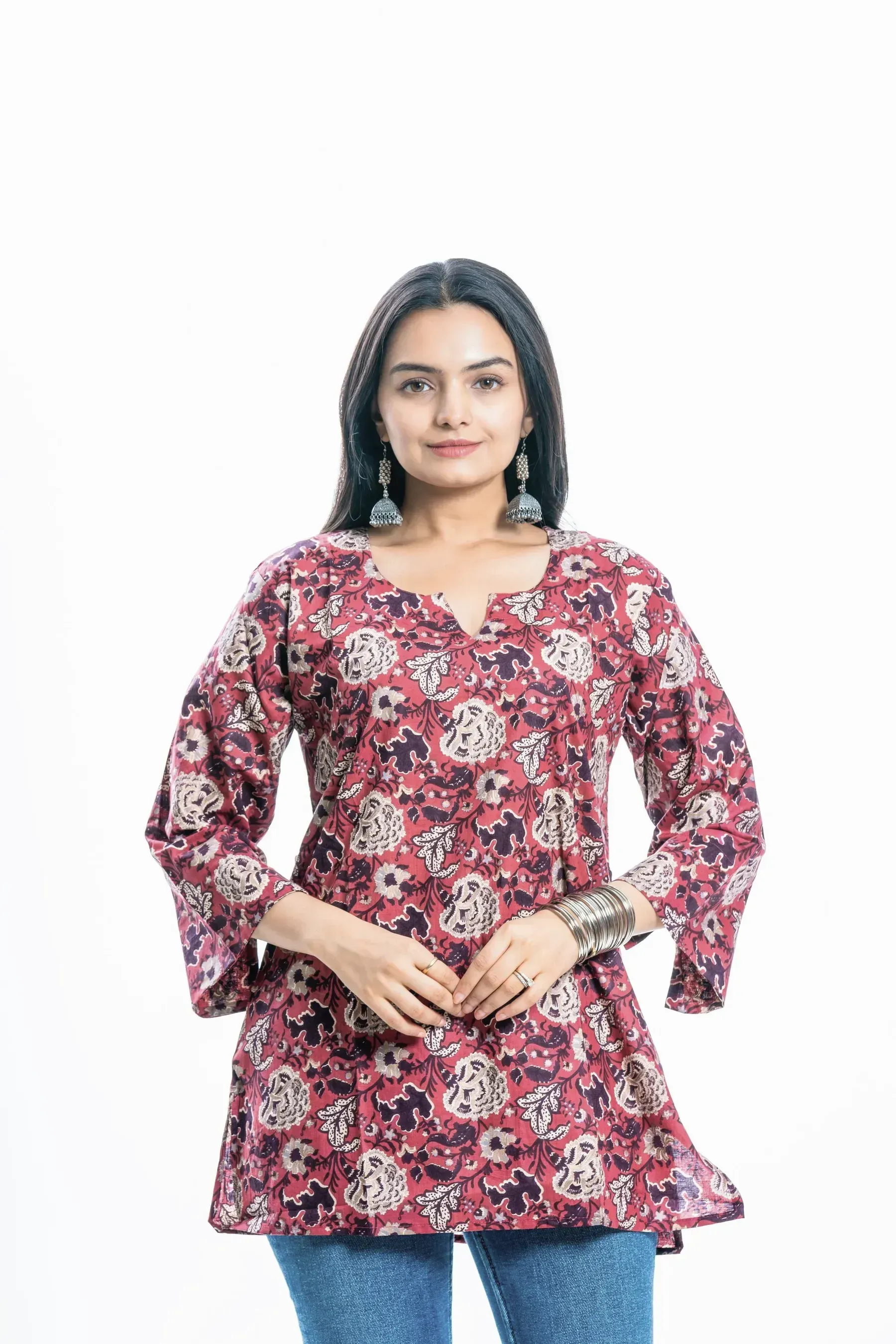 Madder Jaal Short Kurta, front
